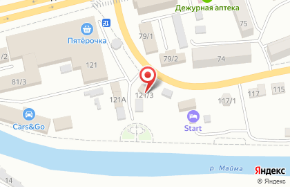 Центр праздника Русский Фейерверк в Горно-Алтайске на карте