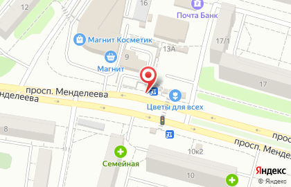 Магазин фастфудной продукции на проспекте Менделеева на карте
