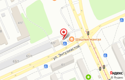 Киоск фастфудной продукции на улице Энтузиастов на карте