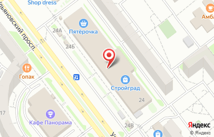 Барыш мебель на Ульяновском проспекте на карте
