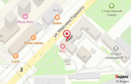 Лаборатория Кдл тест на улице Максима Горького на карте