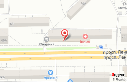 Лазерный тир на проспекте Ленина на карте