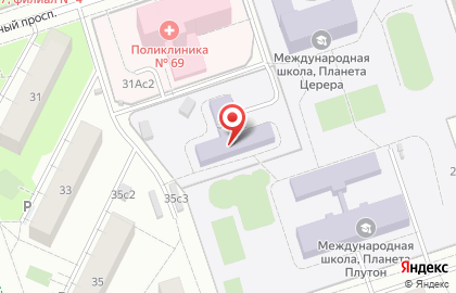 Московская международная школа с дошкольным отделением Луна на метро Перово на карте