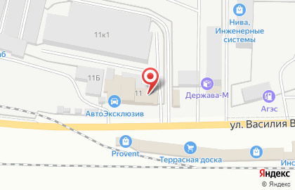Кран на улице Василия Васильева на карте