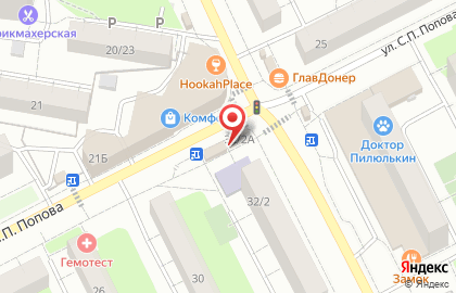 Киоск фастфудной продукции, г. Люберцы на Лермонтовском проспекте на карте