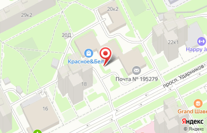 Торин на проспекте Ударников на карте