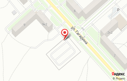 Автостоянка на ул. Гагарина, 9а на карте