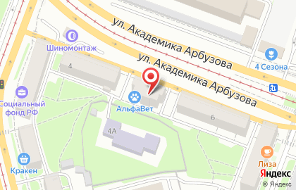 Магазин домашнего текстиля Rovazel'_tex на улице Академика Арбузова на карте