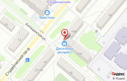 Супермаркет Провиант на Китицынской улице на карте