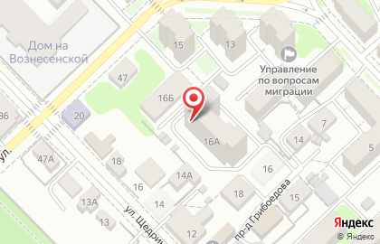 Фитнес-центр Ракета на улице Грибоедова на карте