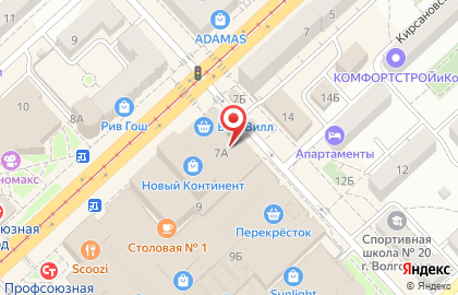 Сеть цифровых супермаркетов ДНС в Ворошиловском районе на карте