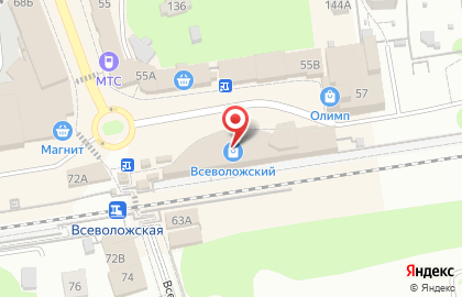 Ювелирный магазин и мастерская 585*Золотой на Всеволожском проспекте во Всеволожске на карте