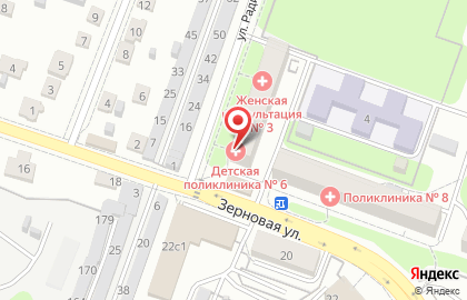КО Детская городская больница на улице Радищева на карте