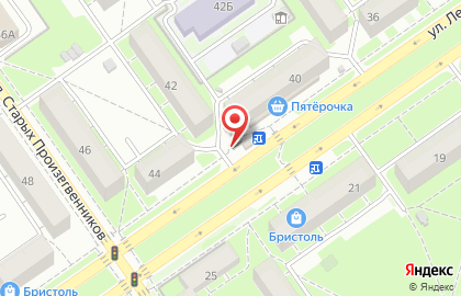 Киоск по продаже хлебобулочных изделий на улице Лескова на карте