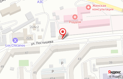 Магазин овощей и фруктов на улице Постышева на карте