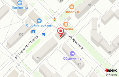 Магазин разливного пива Добряк на улице Карла Маркса на карте