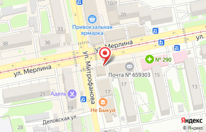 Киоск по продаже мяса птицы и яиц на улице Петра Мерлина на карте