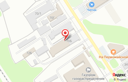 Подземметаллзащита, ОАО ГАЗПРОМ ГАЗОРАСПРЕДЕЛЕНИЕ ТУЛА на Первомайской улице на карте