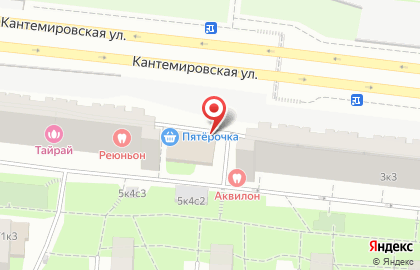 Диксика на Кантемировской улице на карте