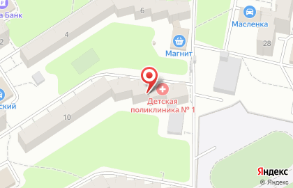 Городская клиническая больница Детская поликлиника №1 №6 на улице Ворошилова, 12 на карте