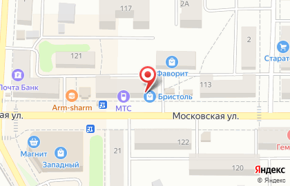 Магазин у дома Бристоль на Московской улице на карте