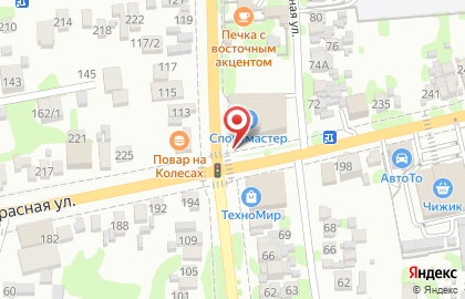 Спортивный магазин Спортландия на Красной улице на карте