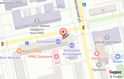 Фитнес-клуб Gymnasium на метро Динамо на карте