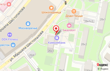 Банкомат Росбанк на Каширском шоссе, 26 к 3 на карте