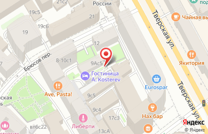 Бизнес цель на Тверской улице на карте
