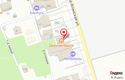 Кафе-ресторан Девичья Башня на Алма-Атинской улице на карте