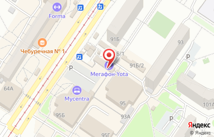 Салон связи МегаФон на проспекте Тореза, 95а на карте