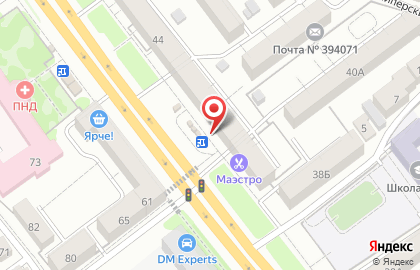 Супермаркет Магнит в Воронеже на карте