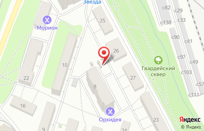 Киоск по продаже фруктов и овощей в Октябрьском городке на карте