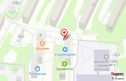 Киоск овощей и фруктов в Нагатино-Садовниках на карте
