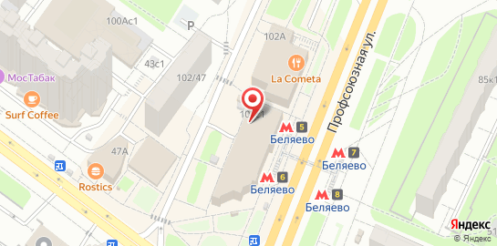 Студия СПА и массажа Xsize на метро Беляево на карте