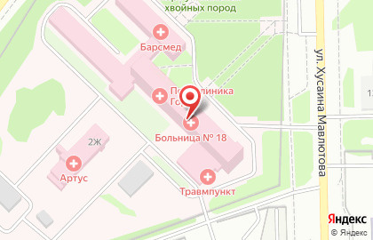Диагностический центр Барсмед на улице Хусаина Мавлютова на карте