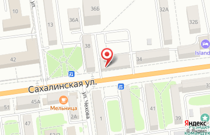 Кафе быстрого питания Самобранка на Сахалинской улице на карте