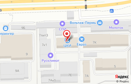 Торгово-производственная компания Ткани в Свердловском районе на карте