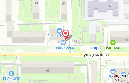 Розничный магазин Рыбный День в Советском районе на карте