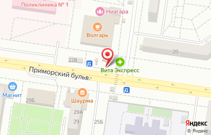Магазин Фабрика Качества на Приморском бульваре на карте