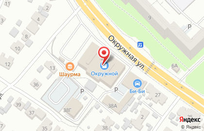 Перекресток на Окружной улице на карте