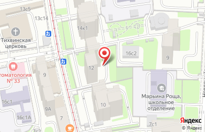 Марьина Роща на Тихвинской улице на карте