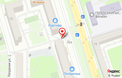 Бистро и служба доставки готовых блюд STR-пицца на Лазурной улице на карте