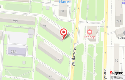 Парикмахерская Утро на улице Ватутина на карте