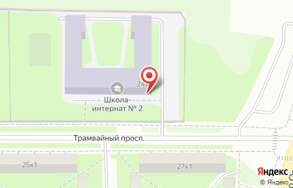 Школа-интернат №2 Кировского района г. Санкт-Петербурга на карте