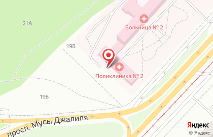 Городская больница №2 в Казани на карте