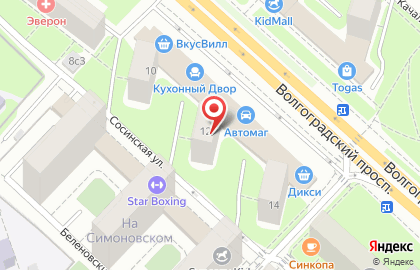 Салон мебели для кухни КухниСити на Волгоградском проспекте на карте