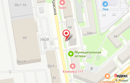 Дзержинский район Киоск по продаже фруктов и овощей в Дзержинском районе на карте