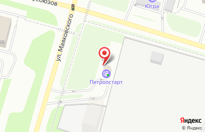 АЗС Петролстарт на улице Маяковского на карте