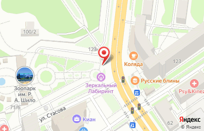Автостоянка на ул. Жуковского, 123 к2 на карте